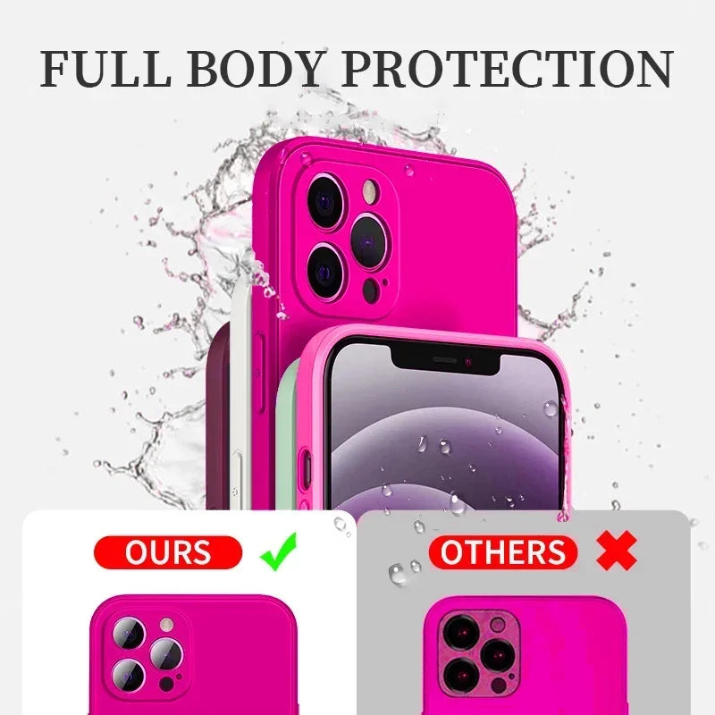 iPhone 15 14 13  UTOPER Original Square Liquid Silicone Phone Case