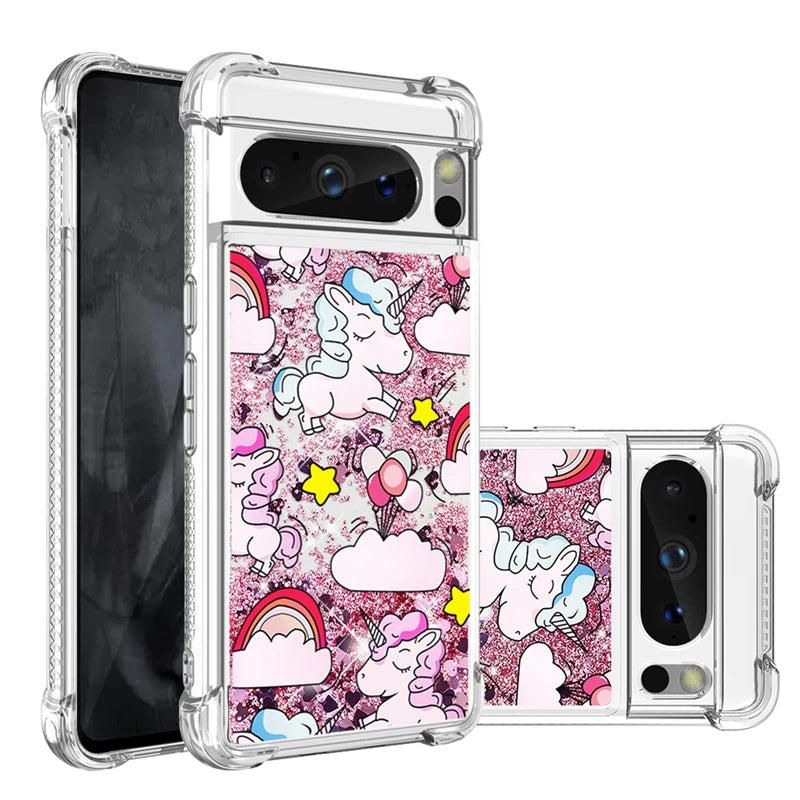 Google Pixel 8 7 Painted Pattern Liquid Case