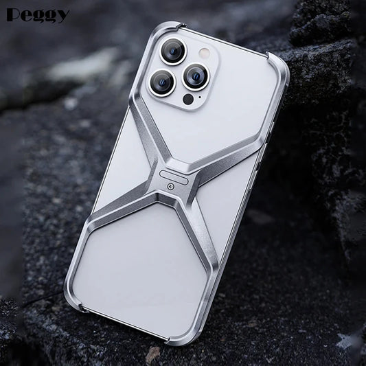 iPhone 15 14  Aluminum Alloy Rimless Case