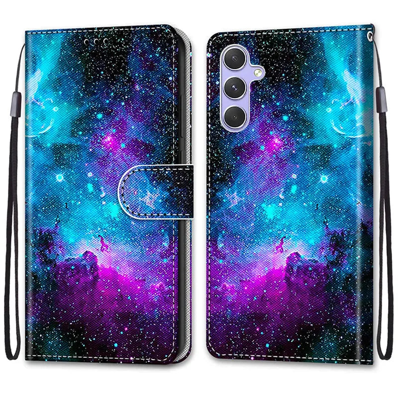 Samsung Galaxy A14 A24 A25 A34 A54 PU Leather Magnetic Case