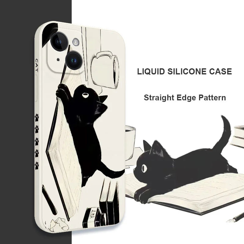 Samsung Galaxy S24 S23 S22 S21 Ultra Plus FE Cat Silicone Case