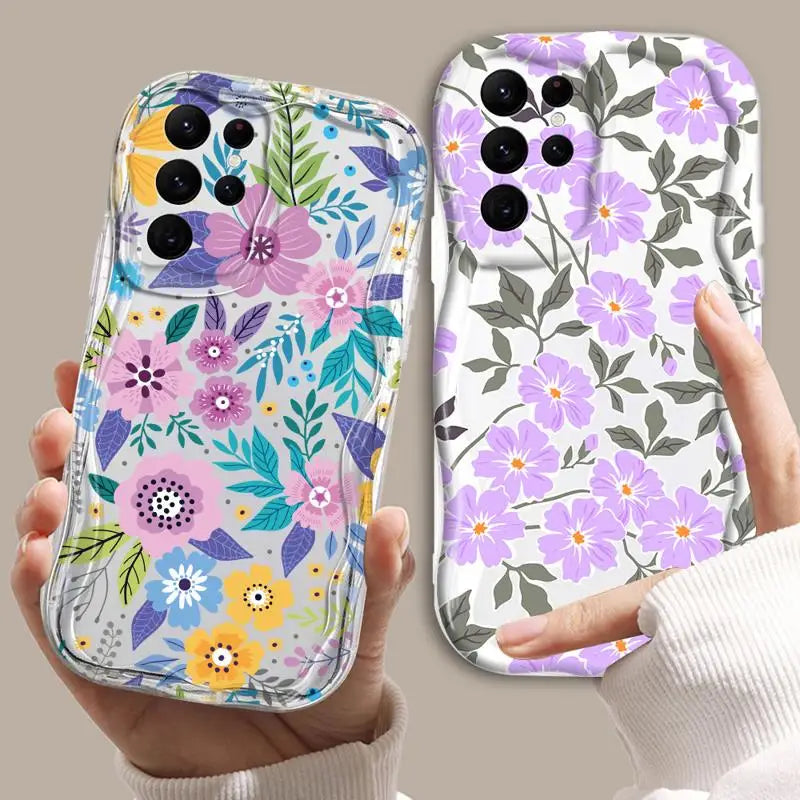 Funda con textura cremosa para Samsung Galaxy S24 S23 S22 S21 S20