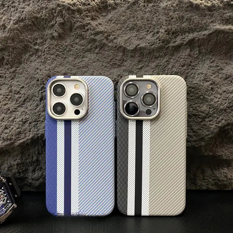 iPhone 15 14 Carbon Fiber Relief MagSafe Case