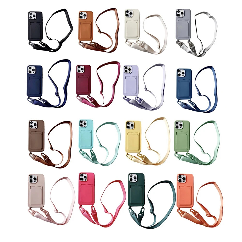 iPhone 15 14 Crossbody Lanyard Case