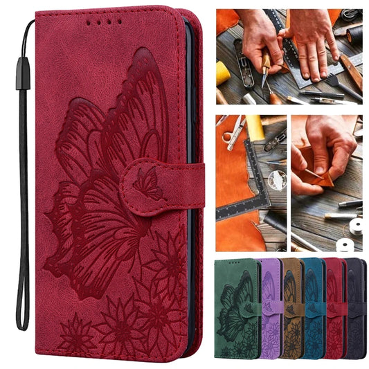 Google Pixel 7 6 Butterfly Leather Case