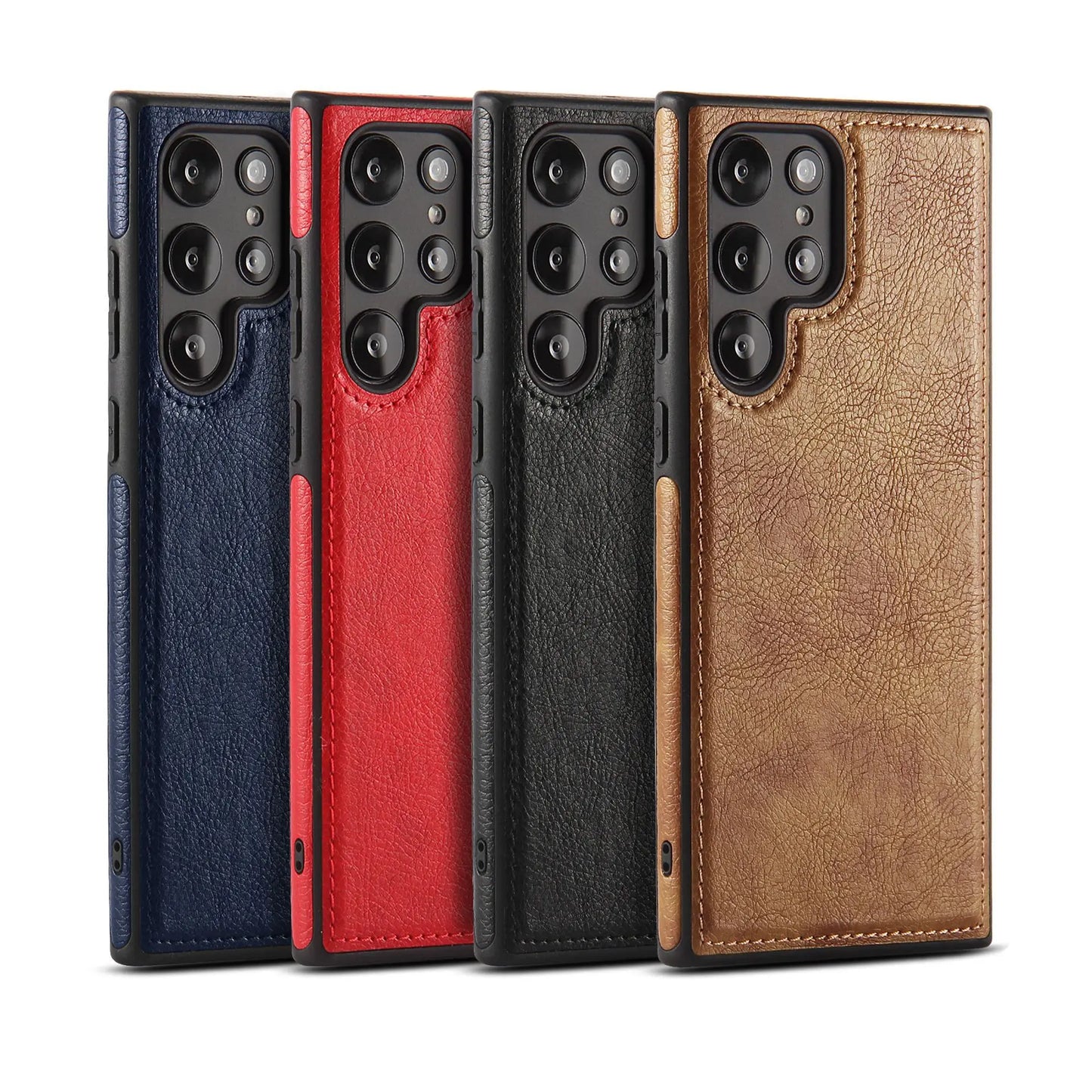 Samsung S24 S23 S22 PU Leather Texture Phone Case