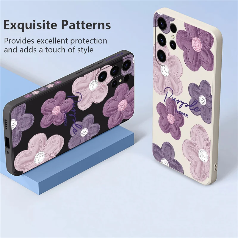 Samsung Galaxy S23 S22 S21 S20 Flowers Pattern Case