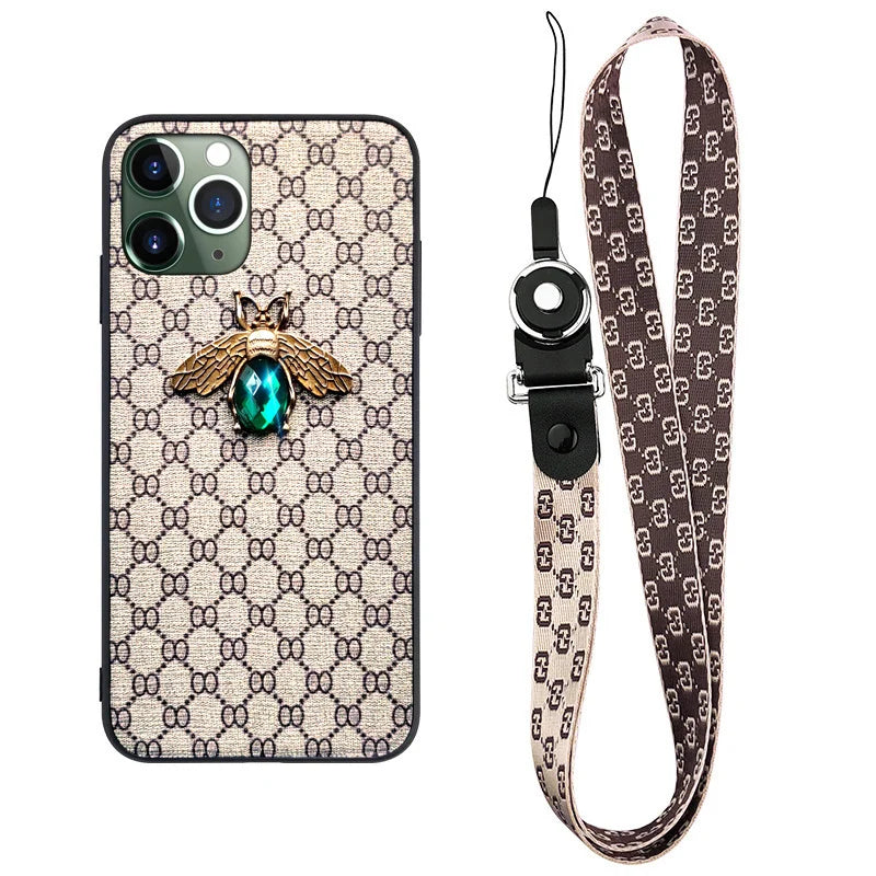 Funda para teléfono Samsung Galaxy S20 S21 S22 S23 S24 Diamond Bee Glitter