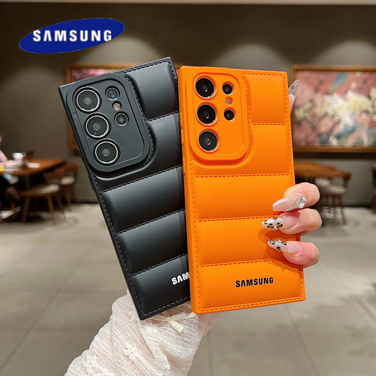 Wave Puffer Down Jacket Phone Case Samsung S25 S24 S23 S22
