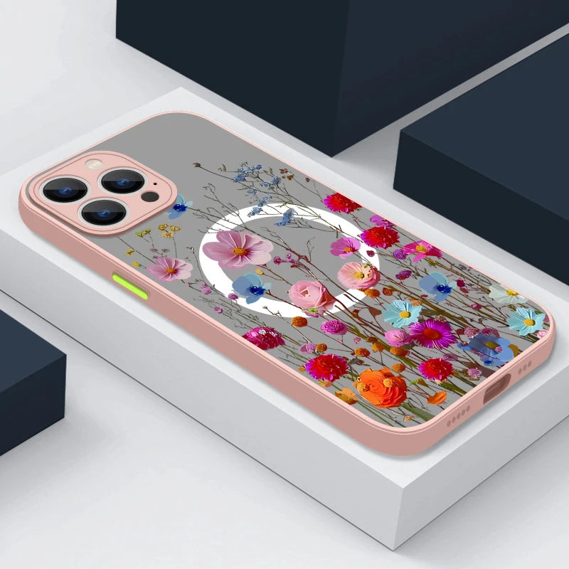 Flower Phone Case For iPhone 16 15 14 Pro Max