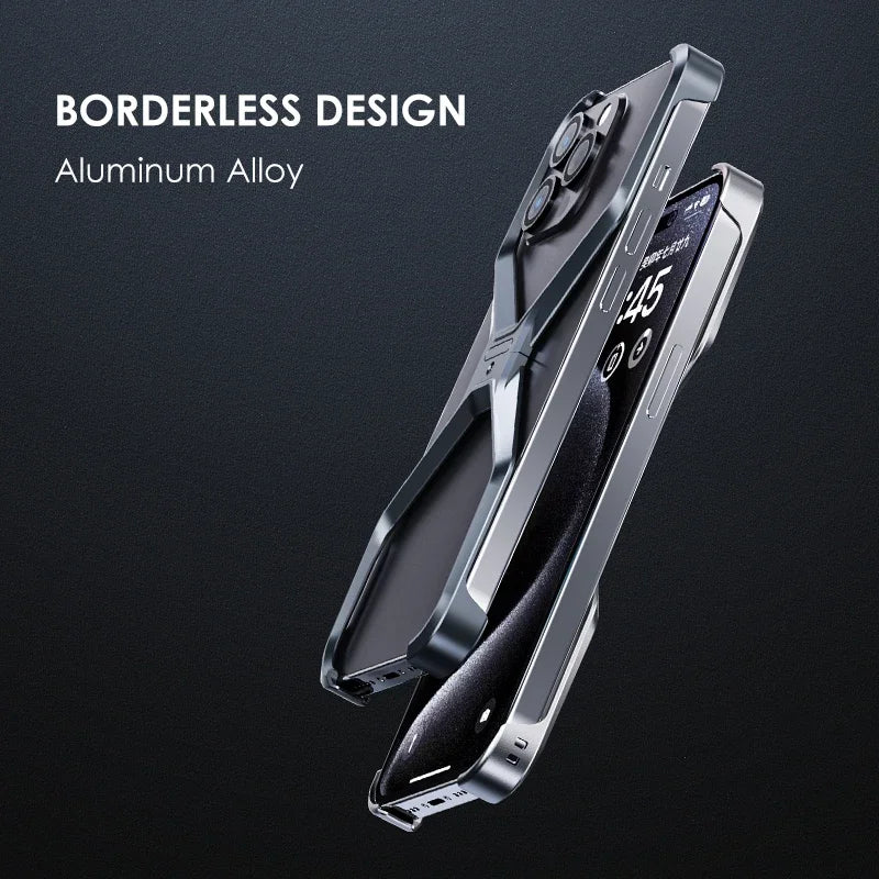 iPhone 15 14  Aluminum Alloy Rimless Case