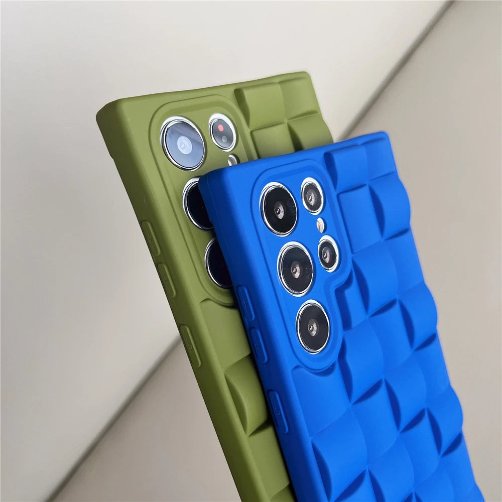 Samsung Galaxy S22 S21  3D Lattice Soft Silicone Case