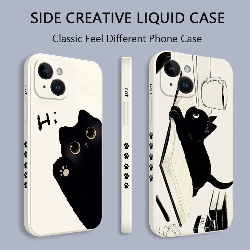 Samsung Galaxy S24 S23 S22 S21 Ultra Plus FE Cat Silicone Case