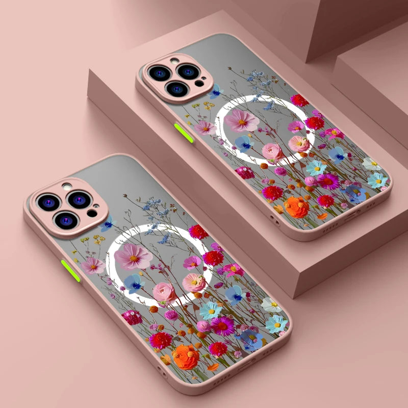 Flower Phone Case For iPhone 16 15 14 Pro Max
