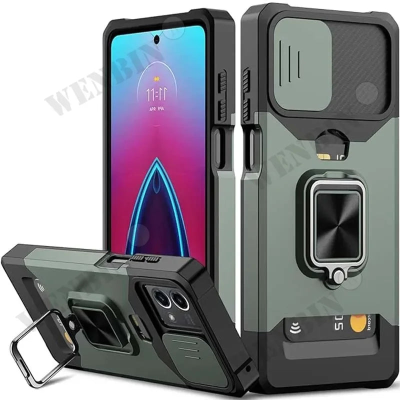 Samsung Galaxy A13 A14 A33 A34 A53 A54 Cubierta de cámara deslizante Anillo de soporte magnético protector resistente 