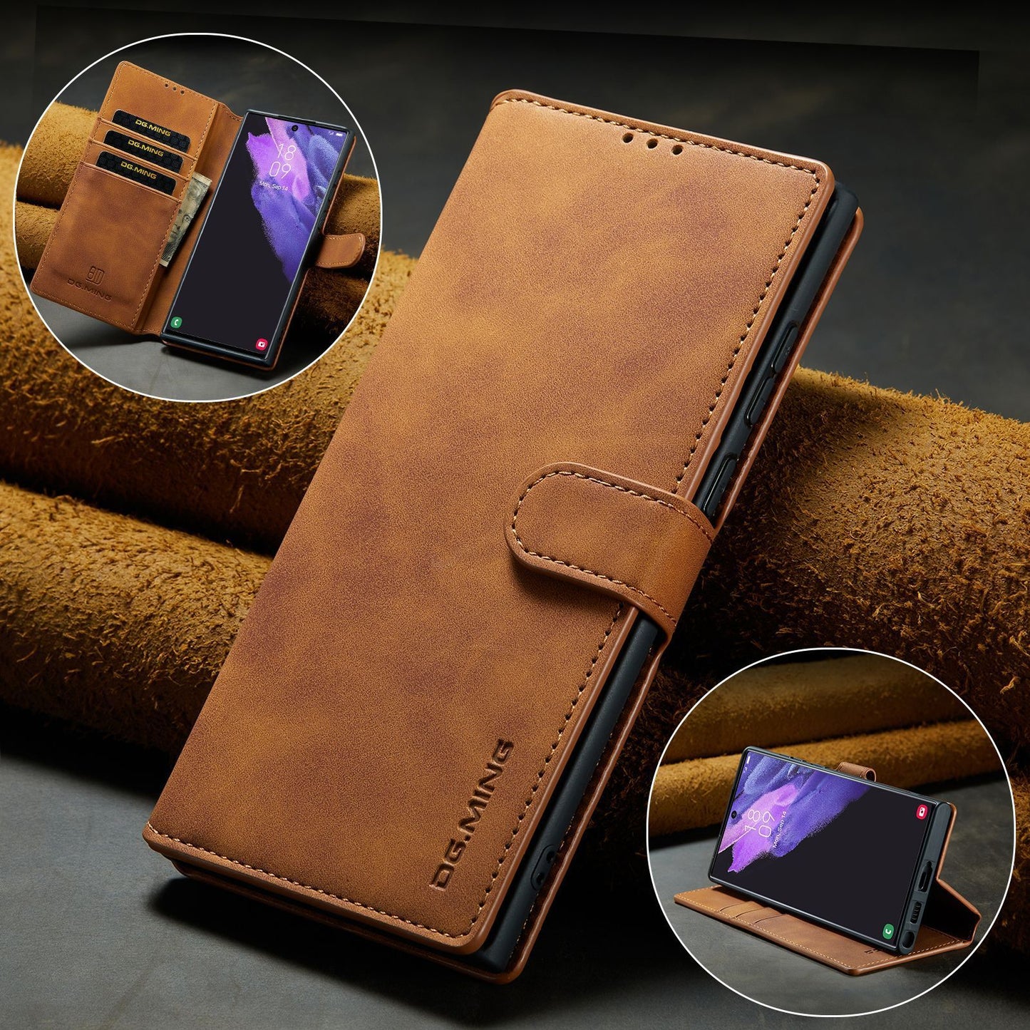 Samsung Galaxy S23 S22 PU Leather Case